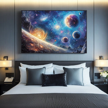 Galaxy and Planets Painting